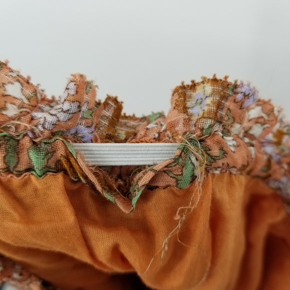 Veronica Beard Melodie Floral-Print Smocked Skirt Size 10 - Picture 5 of 6